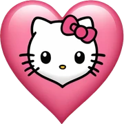 hello kitty heart sticker