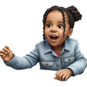 realistic portrait of girl in denim sticker