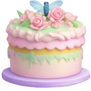 Fairy pastel cake sticker