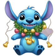 Stitch with garlands sticker