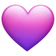 Pink and purple heart  sticker