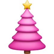 pink christmas tree sticker