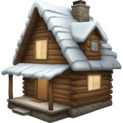 winter cabin sticker