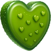 Heart shaped pickle sticker