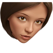 realistic portrait of girl sticker