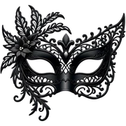 black lace masquerade mask sticker