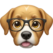 Dog with glasses sticker