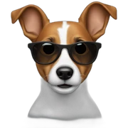 jack russel sunglasses sticker