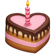 Heart shaped birthday cake  sticker
