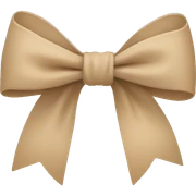 Beige bow  sticker