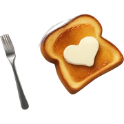 french toast on a white plate sticker