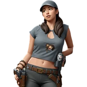 brave girl with gun sticker
