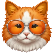 Cat with sunglasses sticker