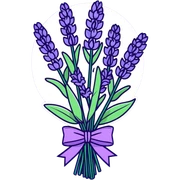 Hyper realistic Lavender bouquet sticker