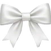 white satin bow sticker