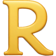 Letter R sticker