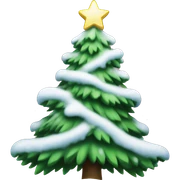 Christmas tree with snow sticker