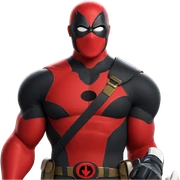 superhero in bodysuit and mask sticker