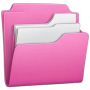 pink folder sticker