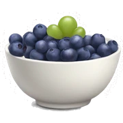yoghurt bowl with grapes and blueberries sticker