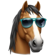 horse with sunglasses sticker
