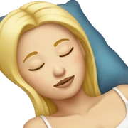 blonde girl sleeping sticker