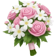 pink and white bouquet sticker