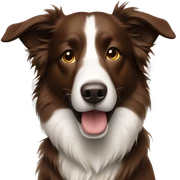 Brown border collie sticker
