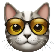 Cat with sunglasses sticker