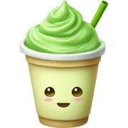 Cute iced matcha cup sticker