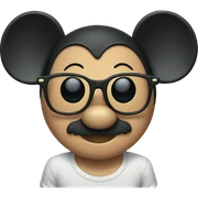 mickey mouse con lentes sticker