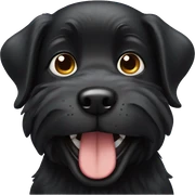 funny black dog sticker