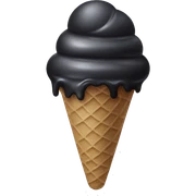 Black ice cream sticker