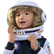 girl in space jacket outdoors sticker