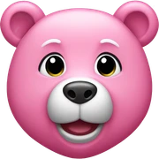 Pink bear sticker