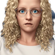 blonde girl with blue eyes sticker