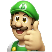 luigi thumbs up sticker