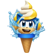 Ice cream Sonic but a person throws it in the sea because he hates Sonic sticker
