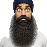 male portrait with beard sticker