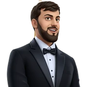 dapper gentleman in tuxedo sticker