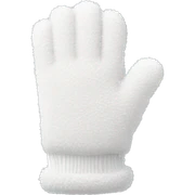 White winter gloves fluffy sticker