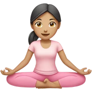 asian yoga girl light pink clothes  sticker