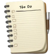 a notebook with a to-do list sticker