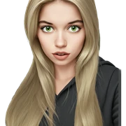 blonde girl with green eyes sticker