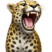 Leopard Roaring sticker