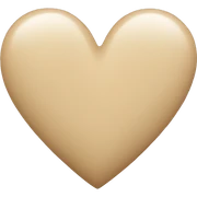 beige heart sticker