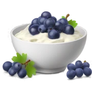 yoghurt bowl with grapes and blueberries sticker