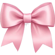 light pink ribbon bow sticker