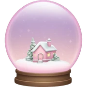 Pastel pink snow globe sticker