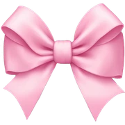 light pink bow sticker